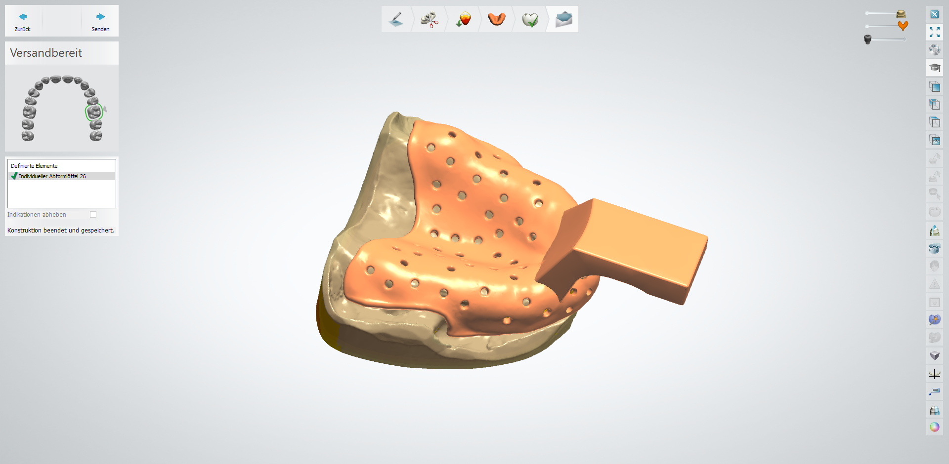 Konstruierter Löffel für 3D Drucken